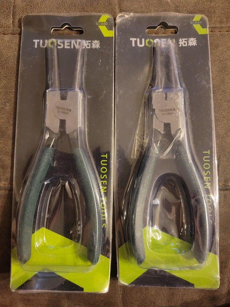 Tuosen Tools Double-Section 7 inch Straight Clamp Pliers 613684 & 613660