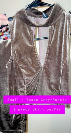 Windsor gray/purple Suade 2 piece