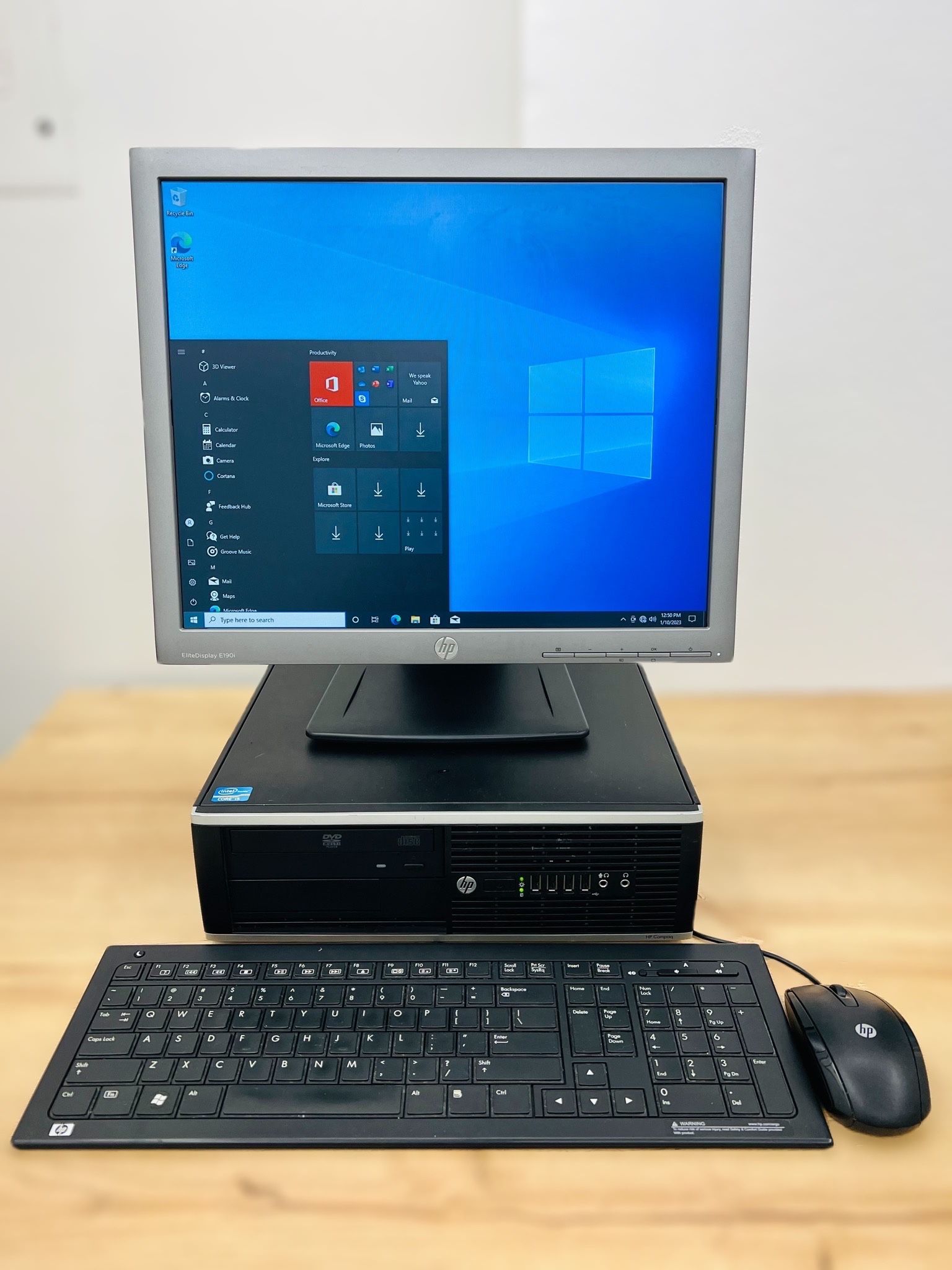 HP i5 vPro PC desktop / Windows 10 Pro / CDDVD / Antivirus / Monitor