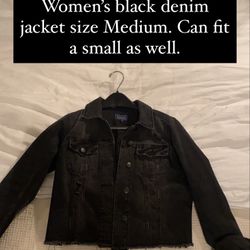 Size Medium Black Jacket Denim 