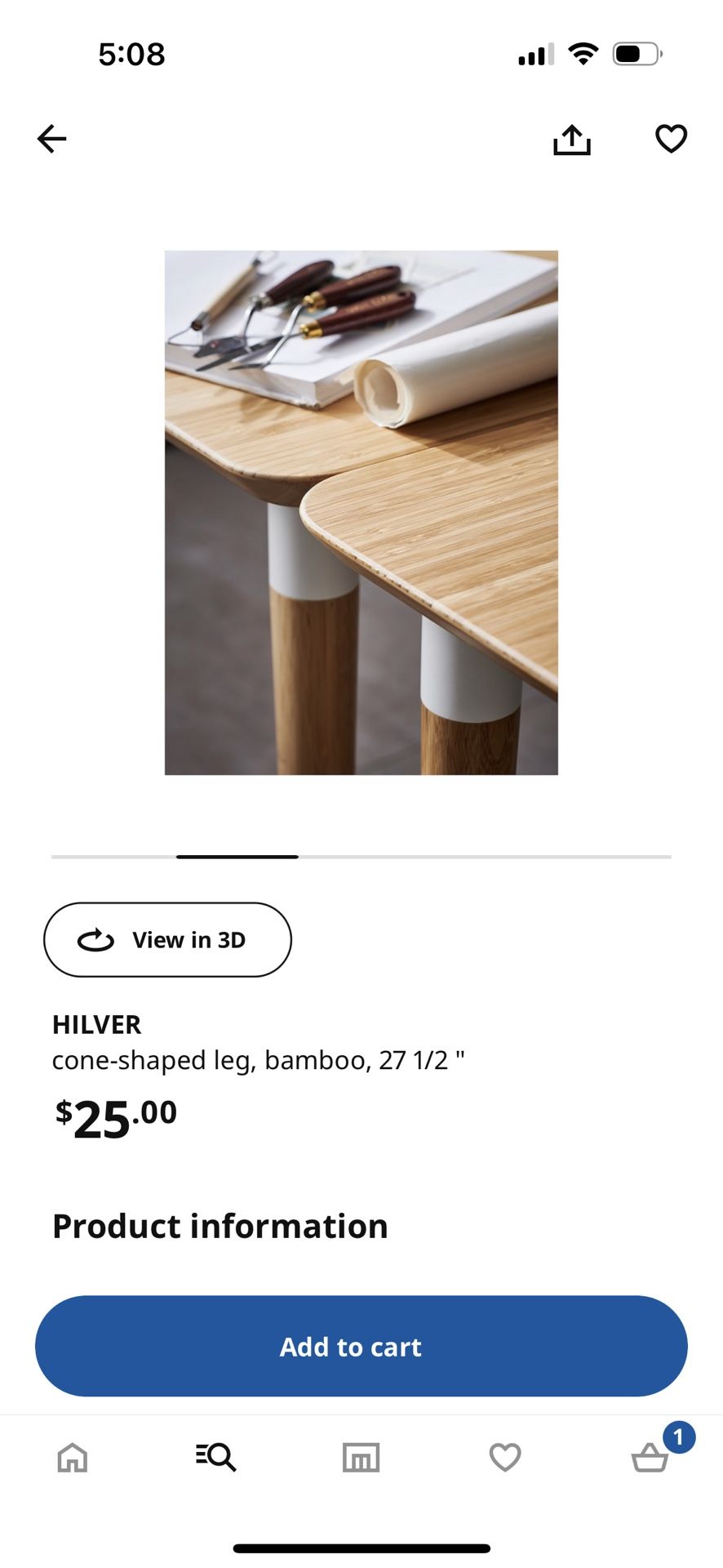 Ikea Bamboo Desk Legs