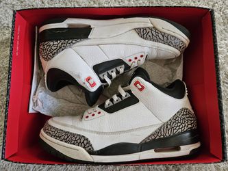 Jordan 3s White- Black- Gray Cement- Infrared 23