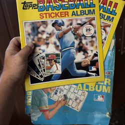 (2) 1981 Topps Baseball Sticker Albums w/ original retail box