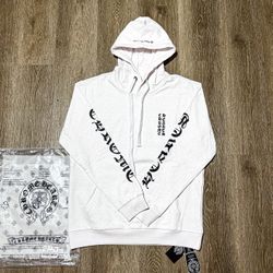 Chrome Hearts White Logo Print Hoodie