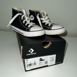 Kids Black High Top Converse Sneakers