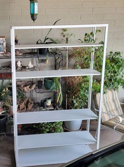 IKEA FJÄLKINGE Shelving Unit - Solid White Metal - Sturdy & Modern