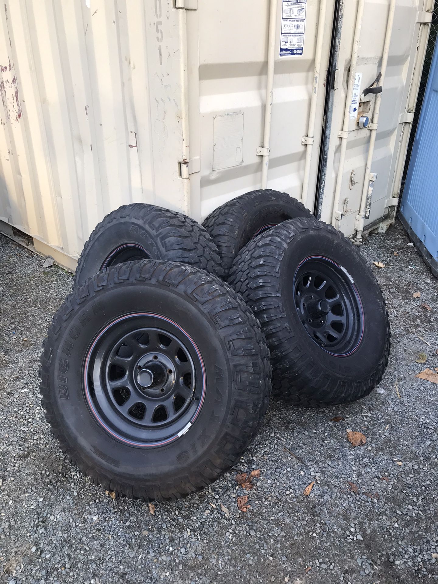 5-LT 305 70 17 Maxxis Bighorn Tires and Rims