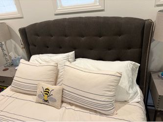 Queen bed, mattress, box spring, frame