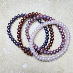 Set Of Four Pearl Bracelets