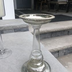 Pottery Barn Antique Mercury 14” Candle Holder