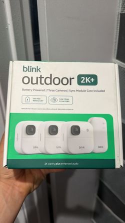 $100- Outdoor 2K+Battery (Newest Model)Wireless Smart Security Camera,2K Resolution,Sync Module Core Included 3-Cameras
