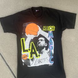 Vintage Los Angeles Lakers Magic Johnson Shirt Mens Large NBA Basketball 90s