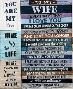 Personalized Throw Blanket to My Wife from Husband, Ultra-Soft Micro Fleece, Christmas Birthday Valentine's Day Gifts for Wife (to My Wife, 60"X50")