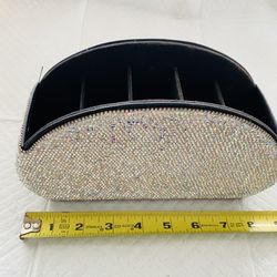 Silver Bedazzled Make Up Brush Holder 