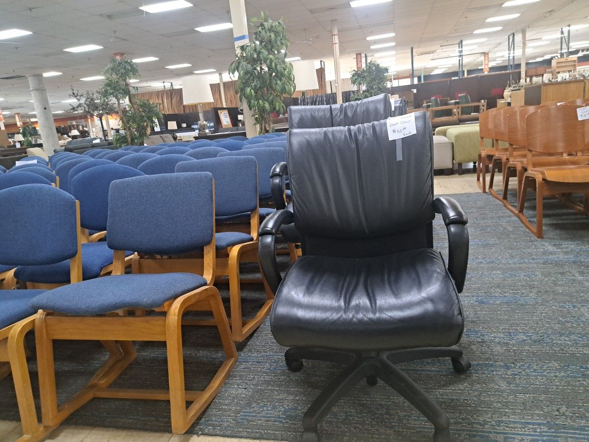Black Leather Office Chair 