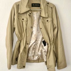 Guess women’s jacket beige with waist drawstring