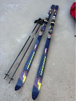 Rosignol Skiis with poles and bag