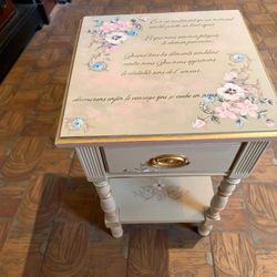 Inspirational quotes series solid wood nightstand