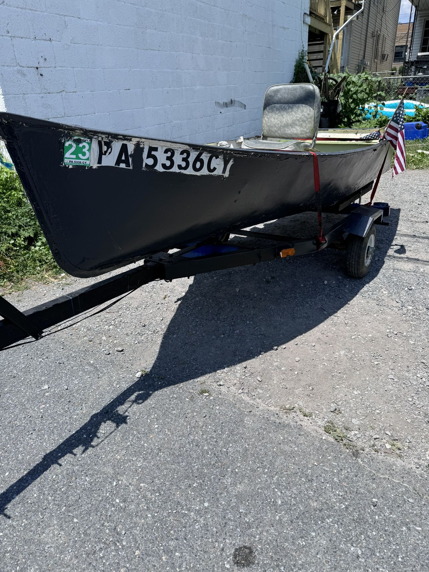 12 Foot John Boat 16 Foot With The Trailer Motor Sold
