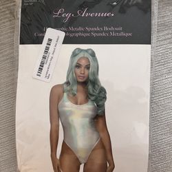 holographic metallic bodysuit 