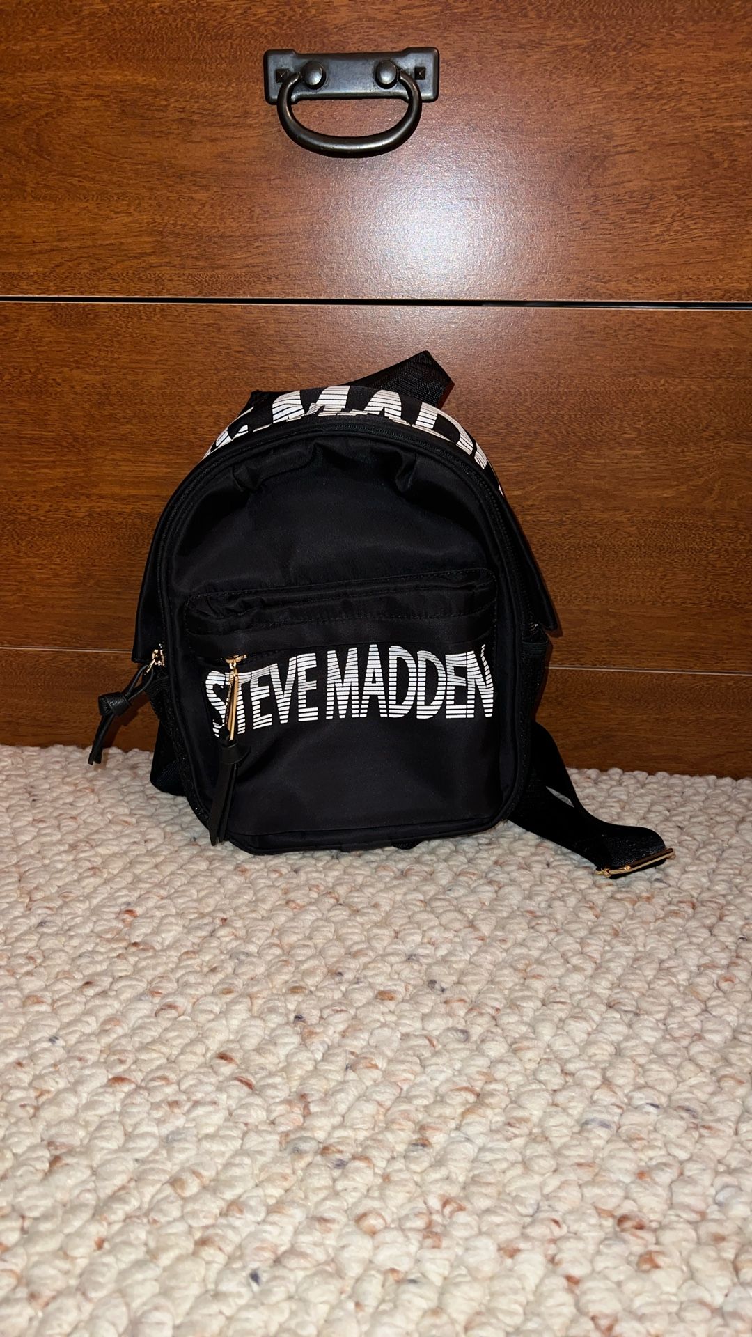Steve Madden Black Mini Backpack