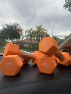 Neoprene 8lb dumbbell set
