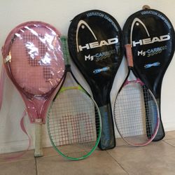 3 Tennis Rackets.