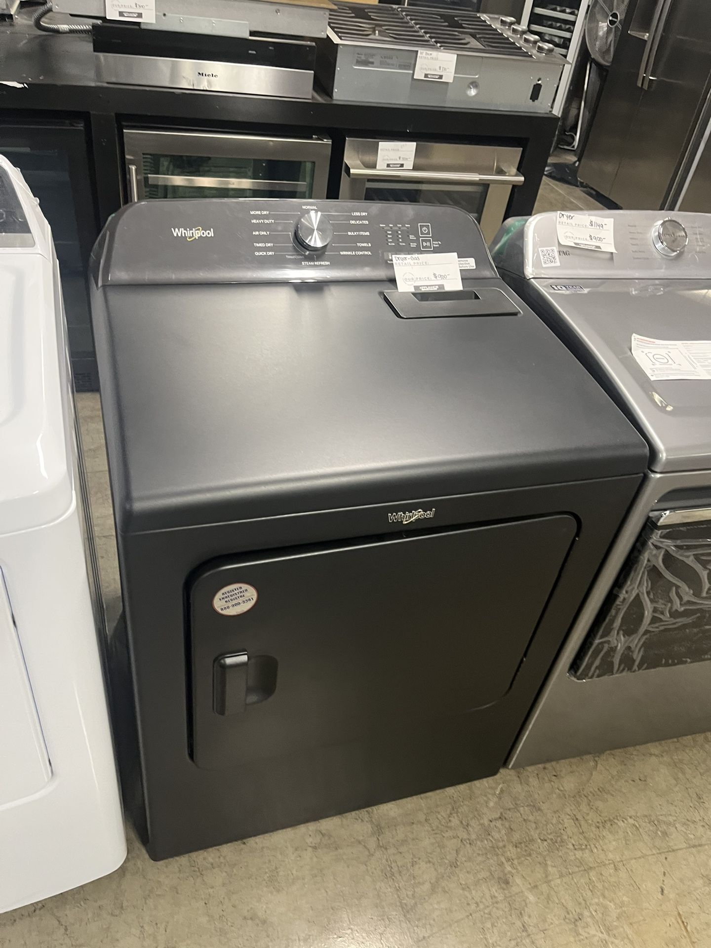 WHIRLPOOL VOLCANO BLACK GAS DRYER 