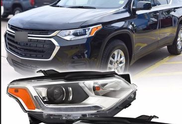 RH Headlight Assembly 2018-2021 Chevrolet Chevy Traverse w LED DRL Chrome Passenger Side