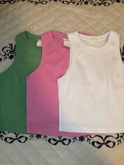 Full Tilt Ribbed Crop Tank Tops – Set of 3