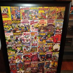 LARGE  SUPER HERO FRAMED PICTURE