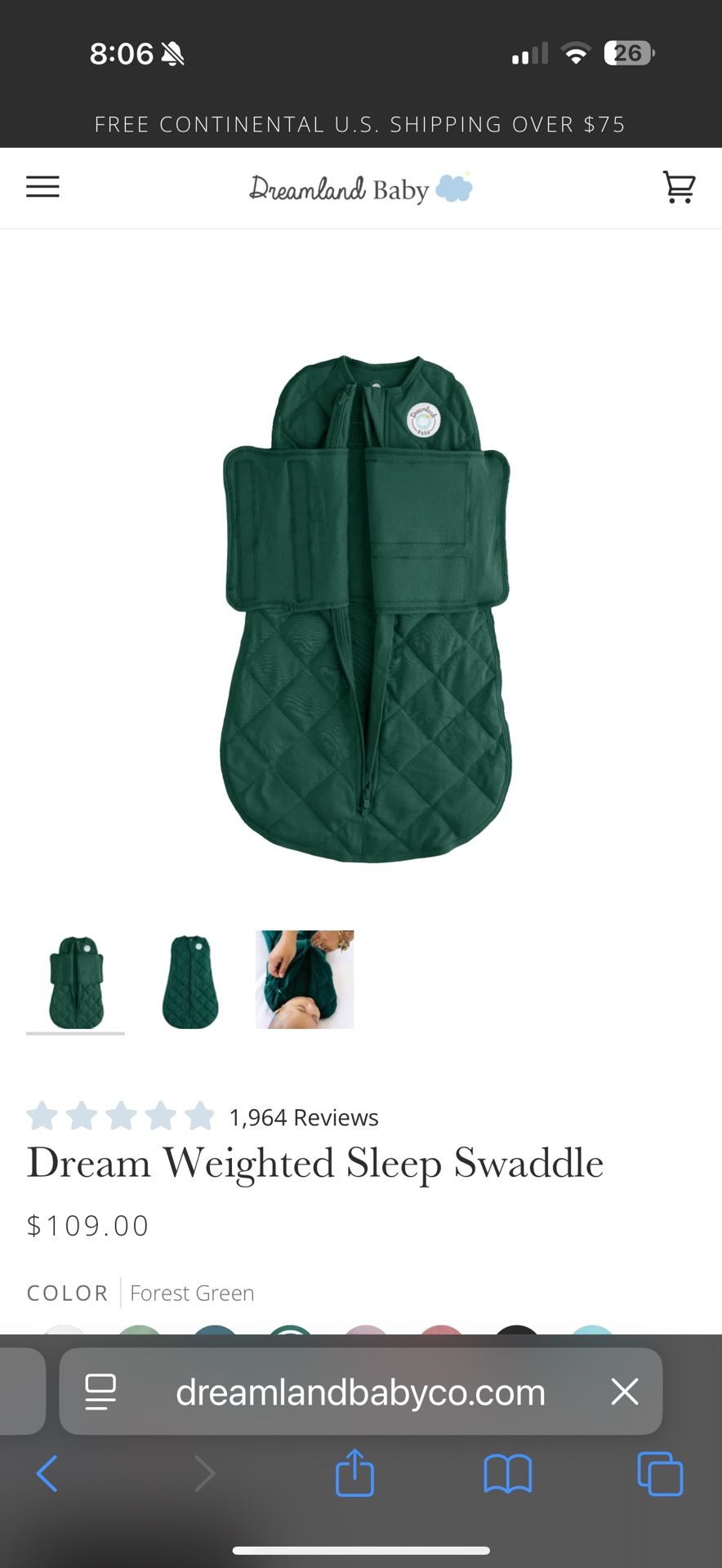 Dreamland Weighted Swaddle