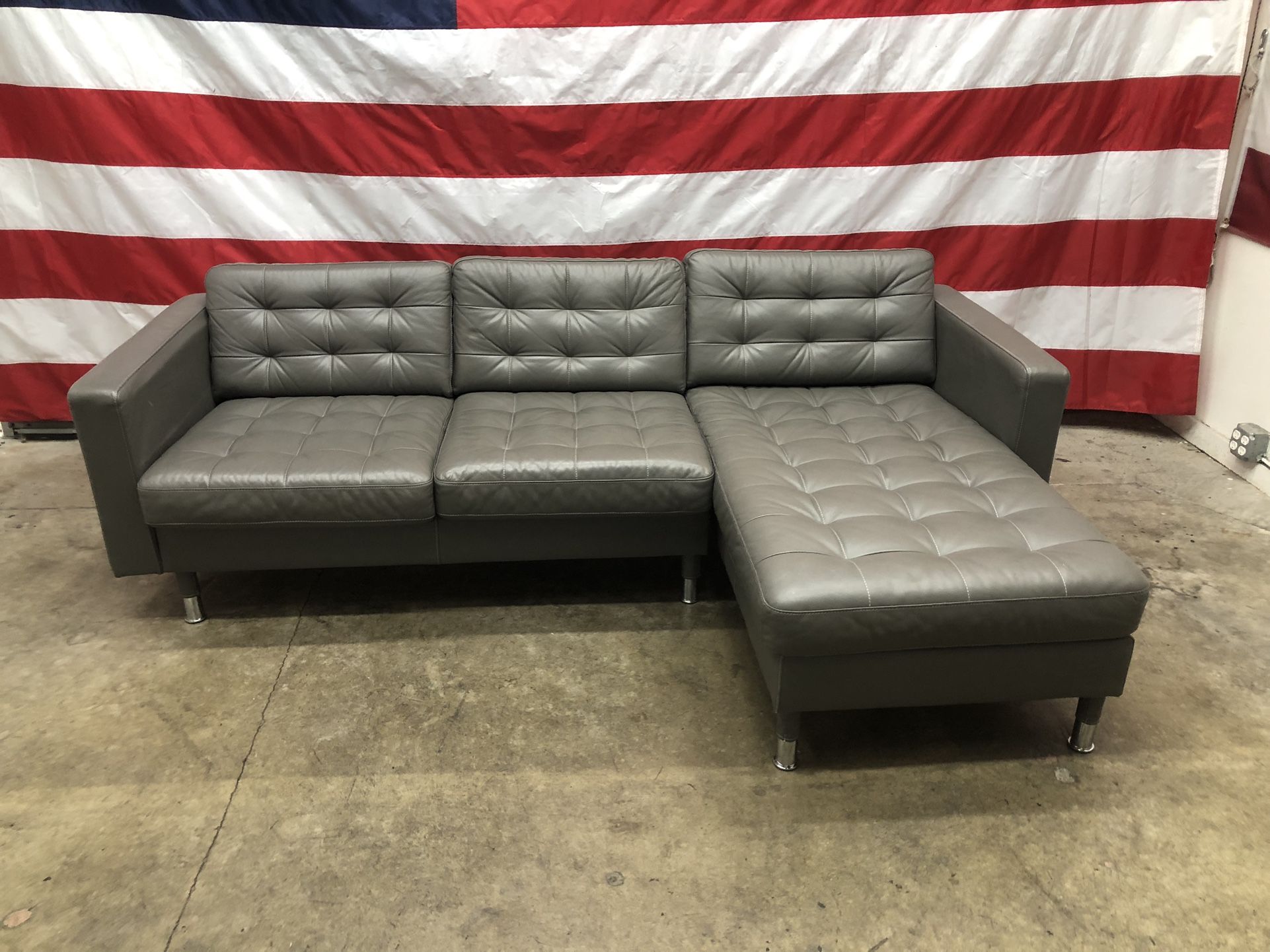 Free Delivery - MORABO Leather Chase Sectional Couch