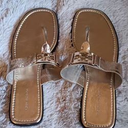 Tory Burch Gold Logo Sandals