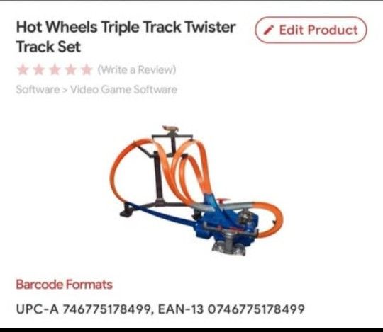 NIB - Hot Wheels Triple Track Twister Set