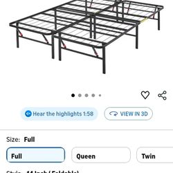 Full Bed Metal Frame Foldable