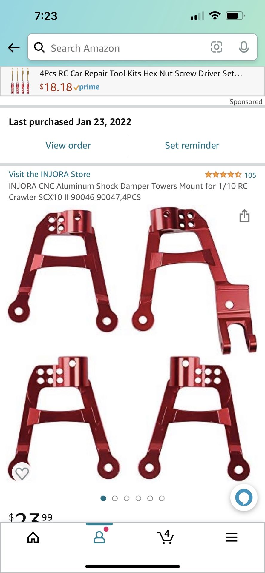 1/10 Aluminum Shock Towers