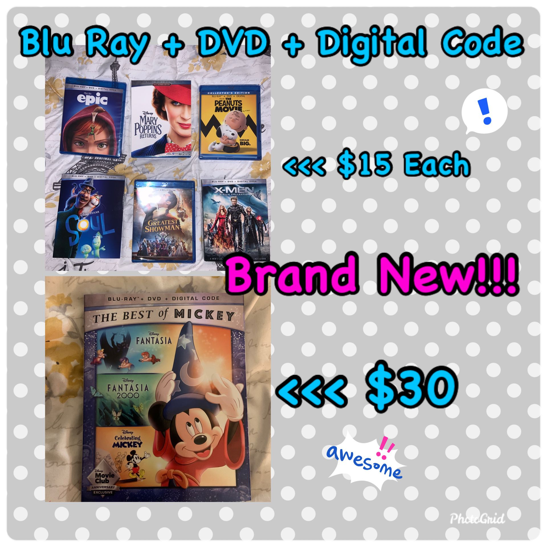 Brand New Disney DVDs
