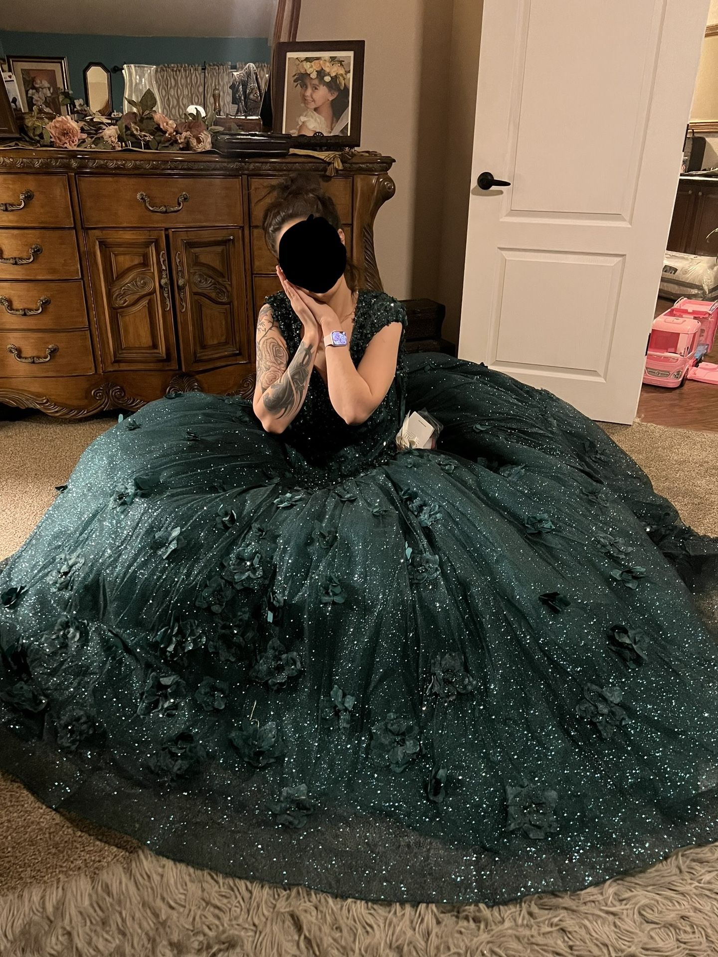 Emerald Green Quinceañera Dress