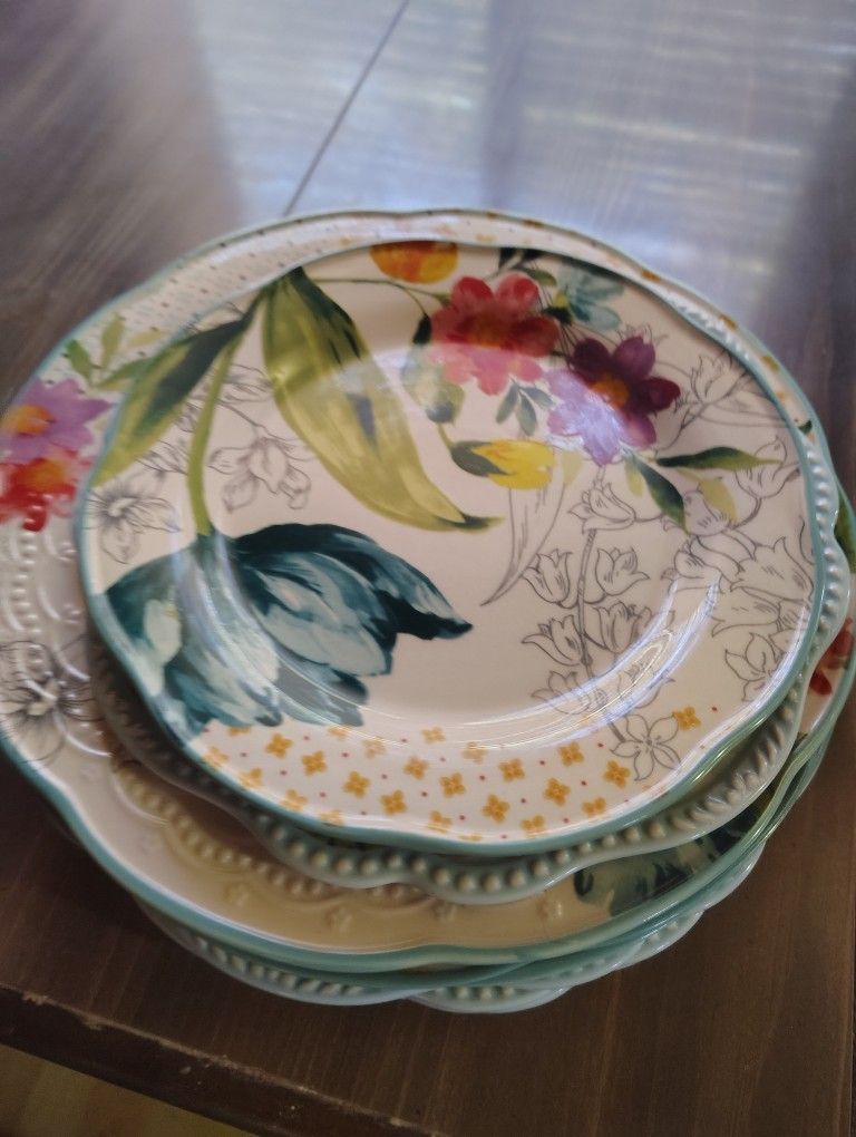 Pioneer Woman Plates 2 Different Patters