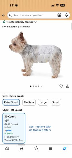 Male dog diapers 2 sizes