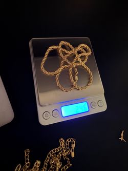 Gold plated rope chain