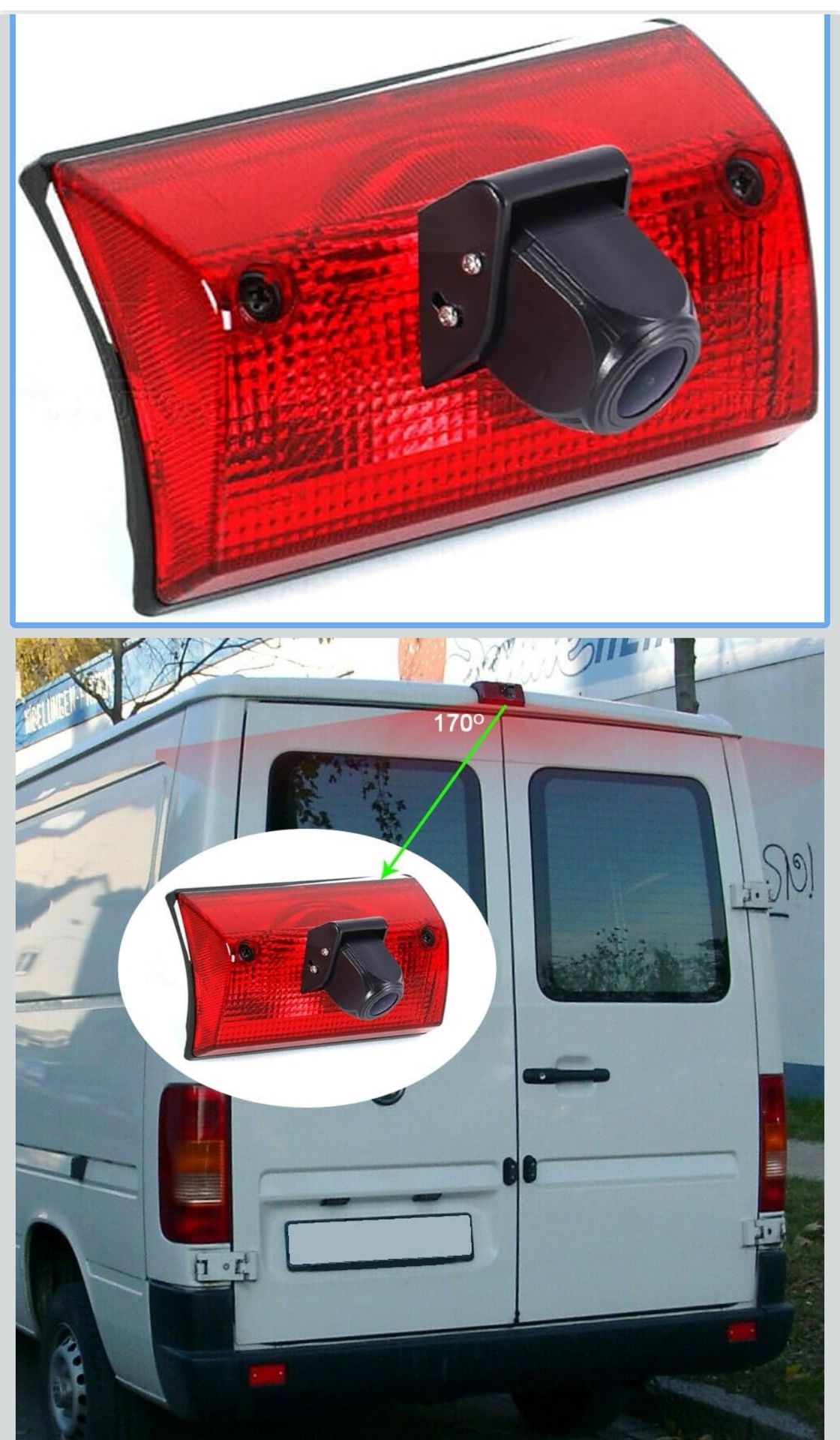 Third Roof Brake Lamp Car Backup Camera Fit for Mercedes Benz Freightliner Sprinter 2 W901 W902 W903 W904 B901 B902 B903 B904 B905 616 Dodge C