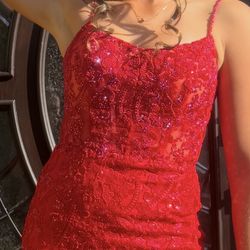 Sherri Hill Red Formal Dress 