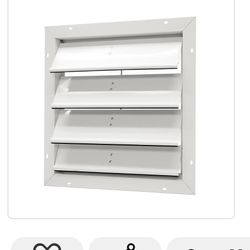 Master Flow Square White Aluminum Automatic Shutter Gable Louver Vent