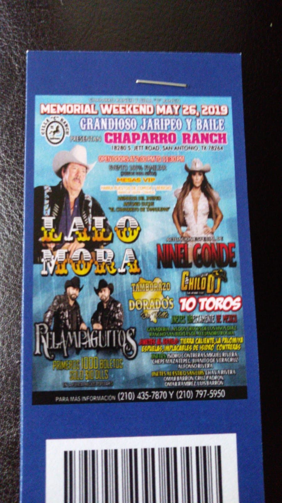 Tengo dos boletos para el jaripeo de hoy chaparro ranch May 26 2019
