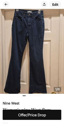 Women's nine West flare jeans size 4 deep blue