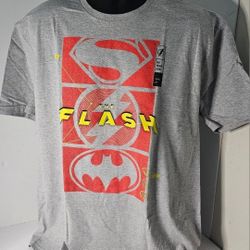 DC The Flash & Justice Leauge Graphic Tee Mens Lg