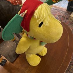Christmas Peanuts Dancing Side Step Woodstock Toy Doll