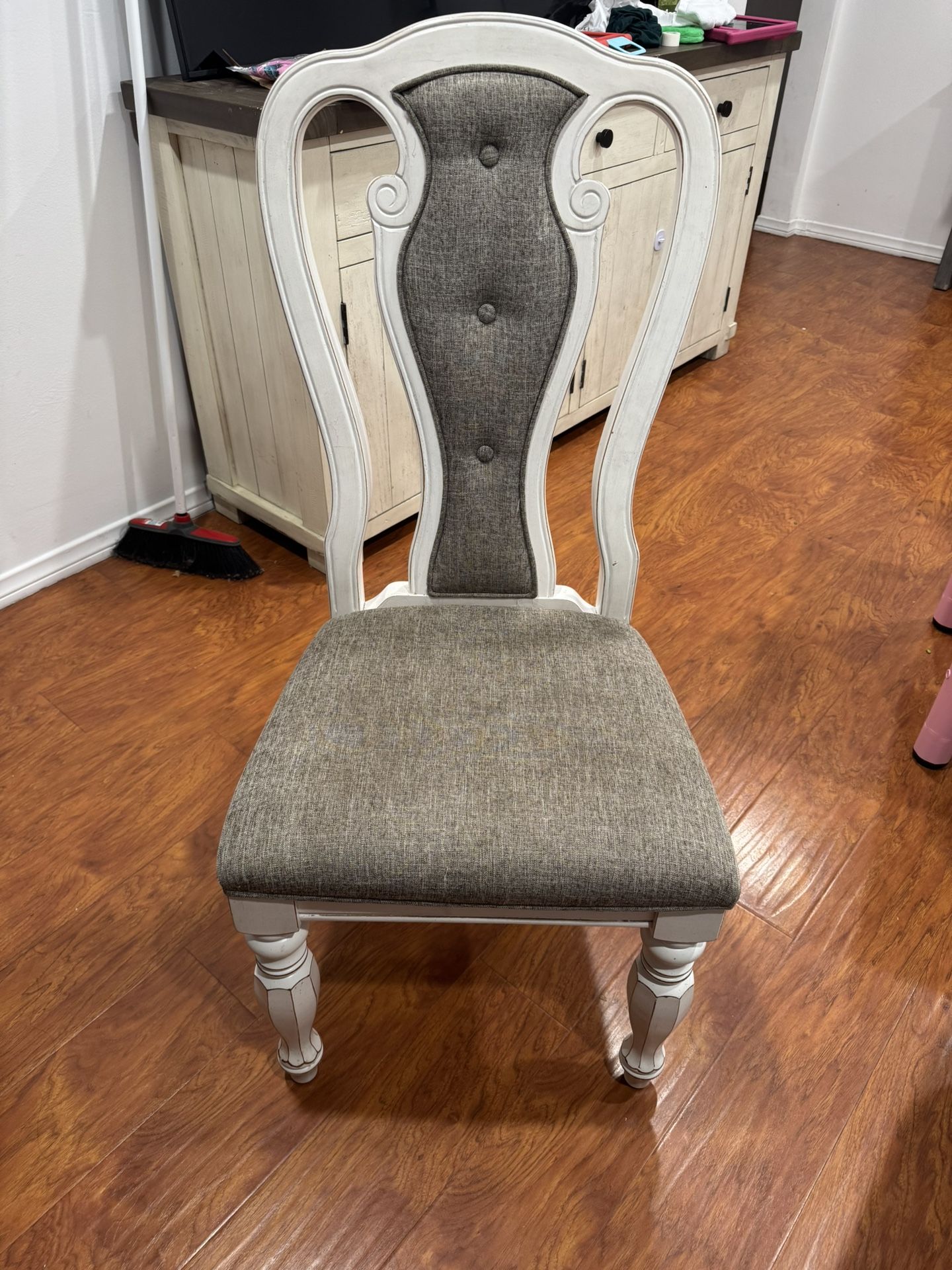 Wooden Dining Chair With Cushioned Seat & back